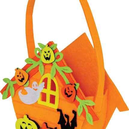Cesta Halloween Casa de Bruja 14cm
