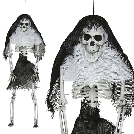 Halloween Esqueleto Con Capucha 45cm