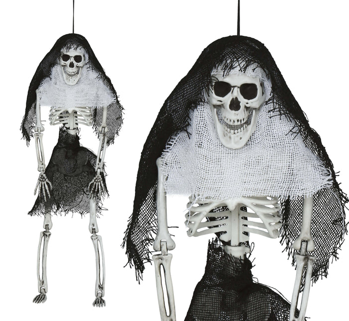 Halloween Esqueleto Con Capucha 45cm