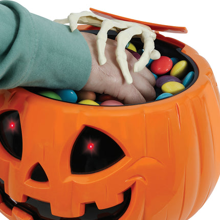 Tazón de Halloween Calabaza Luz, Sonido y Movimiento 15cm