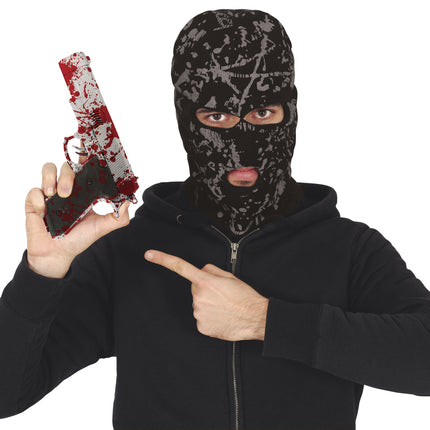 Halloween Pistola Falsa Con Sangre 24cm