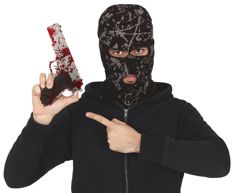Halloween Pistola Falsa Con Sangre 24cm