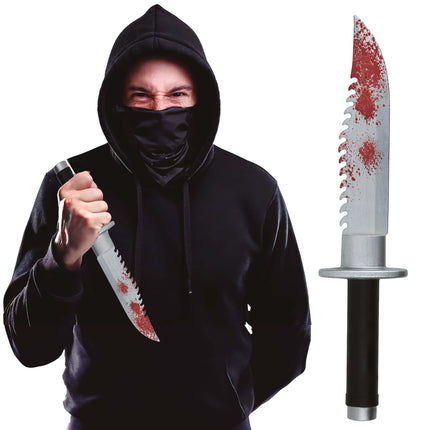 Machete Sangriento Falso Halloween 33cm