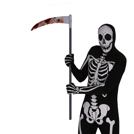 Guadaña Falsa de Halloween Sangrienta 95cm