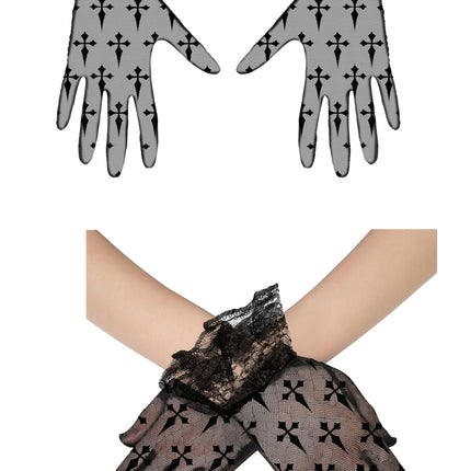 Guantes de Encaje Cruces 22cm