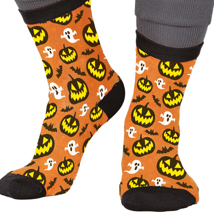 Calcetines de Halloween Calabaza y Fantasmas