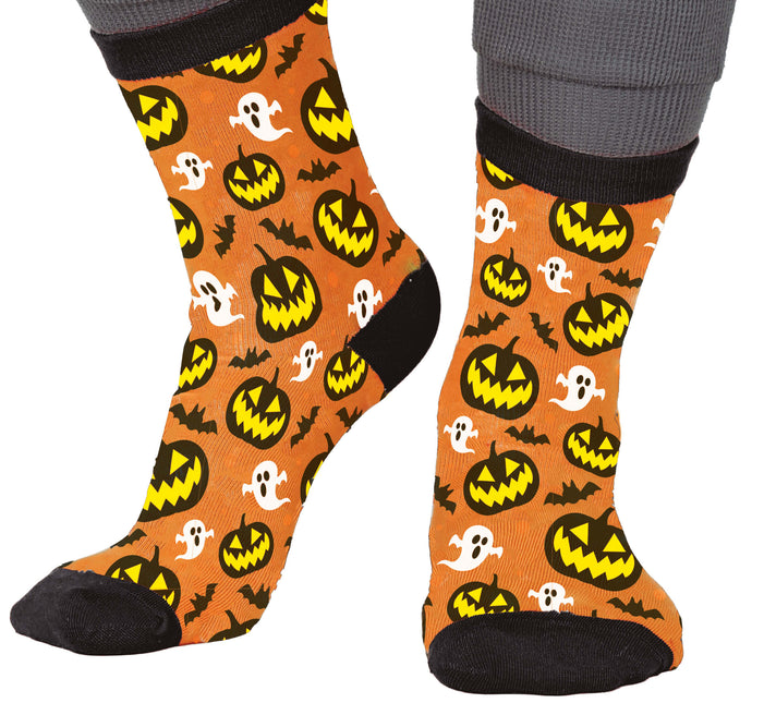 Calcetines de Halloween Calabaza y Fantasmas