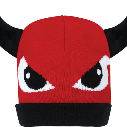 Sombrero Negro Rojo Diablo Con Ojos