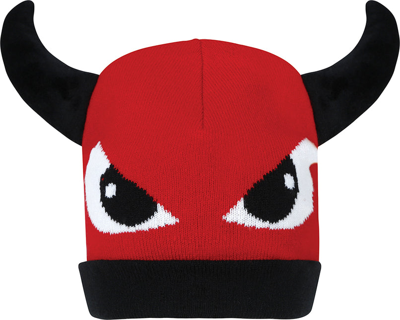 Sombrero Negro Rojo Diablo Con Ojos
