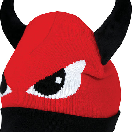 Sombrero Negro Rojo Diablo Con Ojos