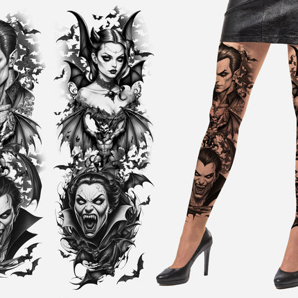 Halloween Panty Tattoo Effect Vampier