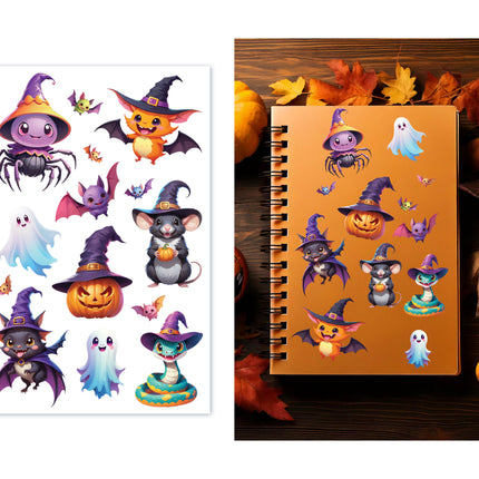 Pegatinas de Halloween de colores
