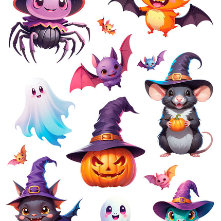 Pegatinas de Halloween de colores
