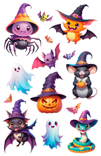 Pegatinas de Halloween de colores