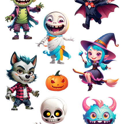 Pegatinas de Halloween Monstruo