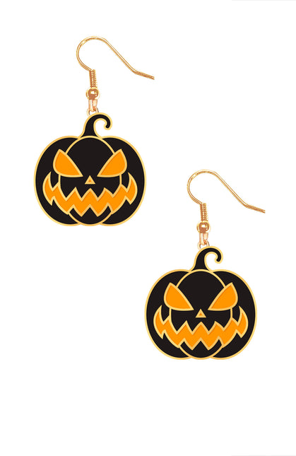 Pendientes Calabaza Negro Naranja