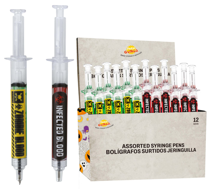 Halloween Bolígrafo Sangre Falsa 48uds