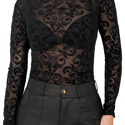 Camisa de Encaje Negra