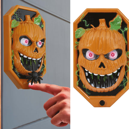 Timbre de Halloween Calabaza con Luz, Sonido y Movimiento