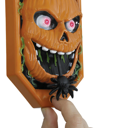 Timbre de Halloween Calabaza con Luz, Sonido y Movimiento