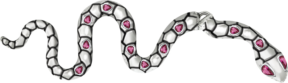 Pendientes Serpiente Plata 6cm