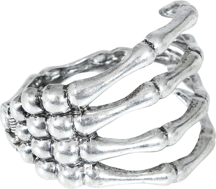 Halloween Pulsera Mano Esqueleto Plata