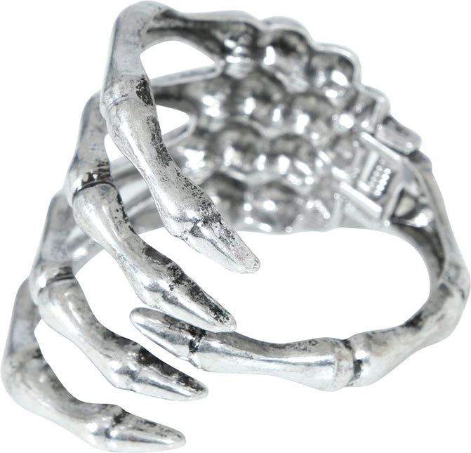 Halloween Pulsera Mano Esqueleto Plata