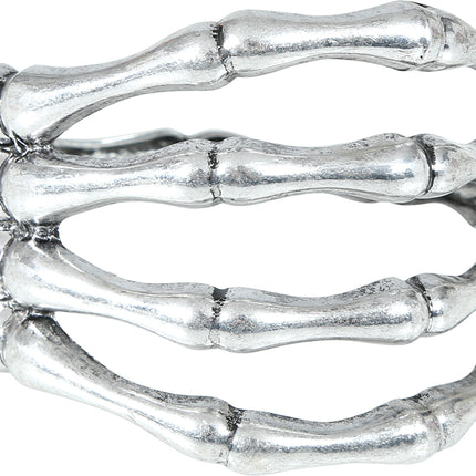 Halloween Pulsera Mano Esqueleto Plata