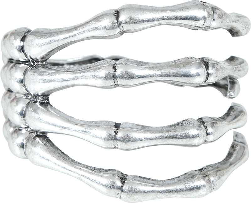 Halloween Pulsera Mano Esqueleto Plata