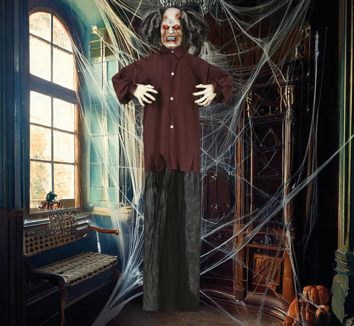 Muñeco Halloween Zombi Con Luz, Sonido Y Movimiento 1,8m