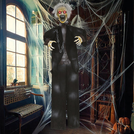 Muñeco Halloween Zombi Con Luz, Sonido Y Movimiento 1,7m