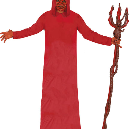 Vestido rojo con capucha