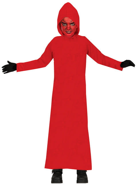 Vestido Rojo Niño con Capucha