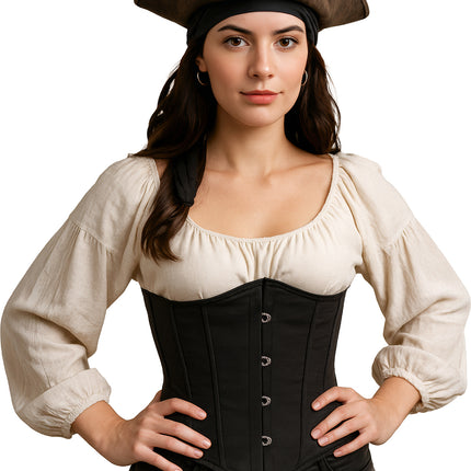 Corsé Negro Encaje Señoras