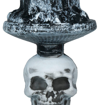 Portavelas de Halloween con esqueleto gris, 1 unidad