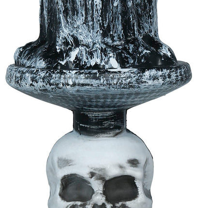 Portavelas de Halloween con esqueleto gris, 1 unidad