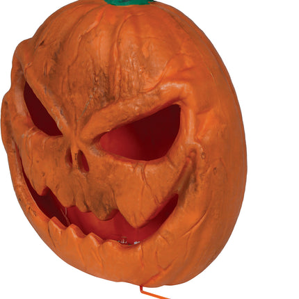 Calabaza de Halloween naranja con luz, 28 cm