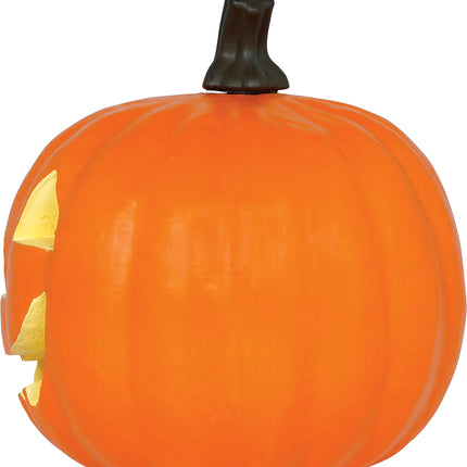 Calabaza de Halloween de espuma naranja con luz, 28 cm