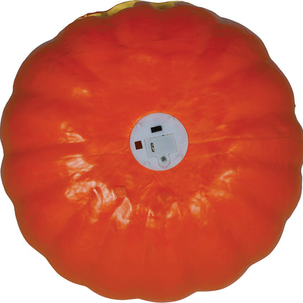 Calabaza de Halloween de espuma naranja con luz, 28 cm