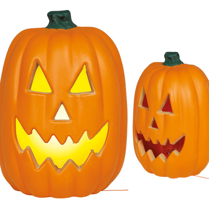 Calabaza de Halloween con luz, 40 cm