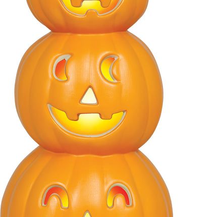 Pila de calabazas de Halloween con luz, 52 cm