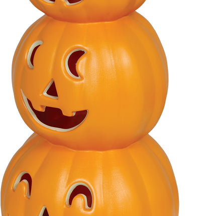 Pila de calabazas de Halloween con luz, 52 cm
