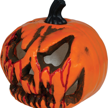 Calabaza de Halloween naranja de terror, 20 cm
