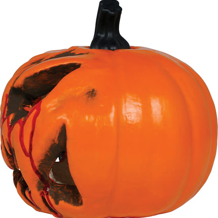 Calabaza de Halloween naranja de terror, 20 cm