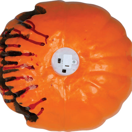 Calabaza de Halloween naranja de terror, 20 cm