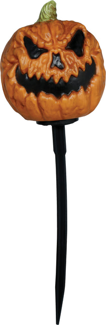 Calabaza de Halloween naranja con luz y brillo, 13 cm, 3 unidades