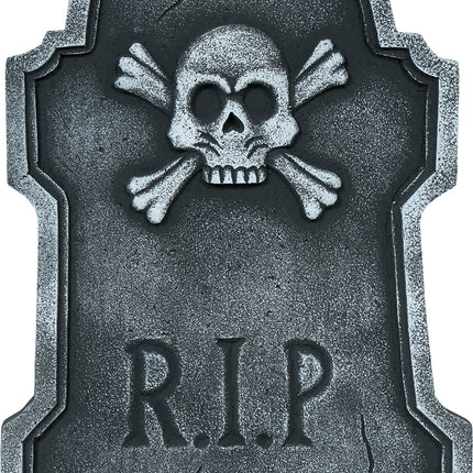 Lápida de Halloween gris Rip, 55 cm