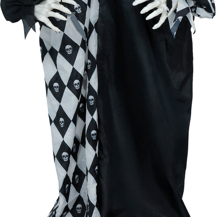 Payaso de Halloween con luces, sonido y movimiento, 1,7 m