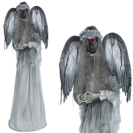 Figura de Halloween «Dark Angel» con luces, sonido y movimiento, 1,7 m