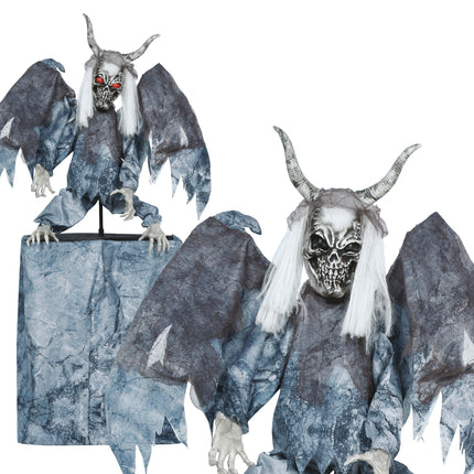 Figura de Halloween «Pop» demoníaca con luz, sonido y movimiento, 1,7 m